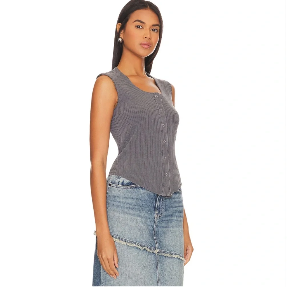NSF Lin Rib Snap Front Cardigan